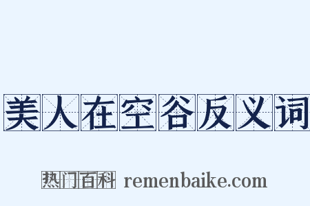 美人在空谷反义词是什么意思的图片